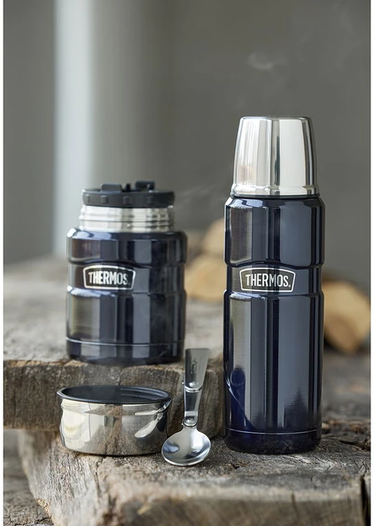 Thermos Termosas – nerūdijančio plieno „King“ maisto kolba, 470 ml – tamsiai mėlynas