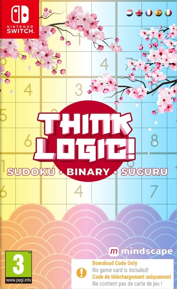 Think Pagalvok apie logiką! Sudoku – dvejetainis – „Suguru“ (kodas dėžutėje) – „Nintendo Switch“.