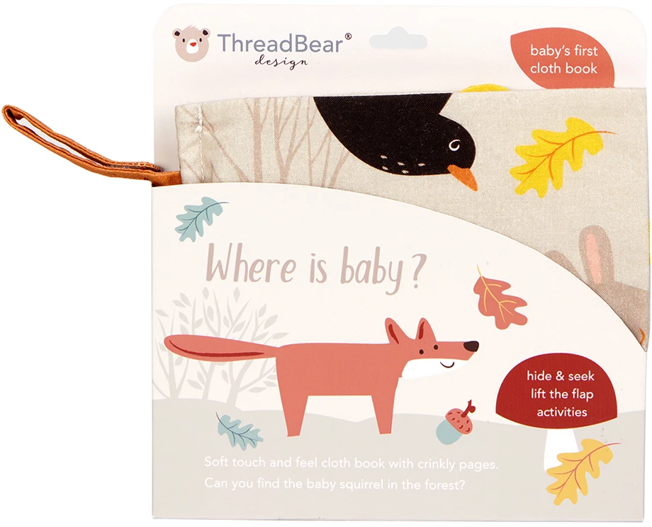 „ThreadBear“ – knygelė – kūdikio veiklos sąsiuvinis – miškas – (TB4066)