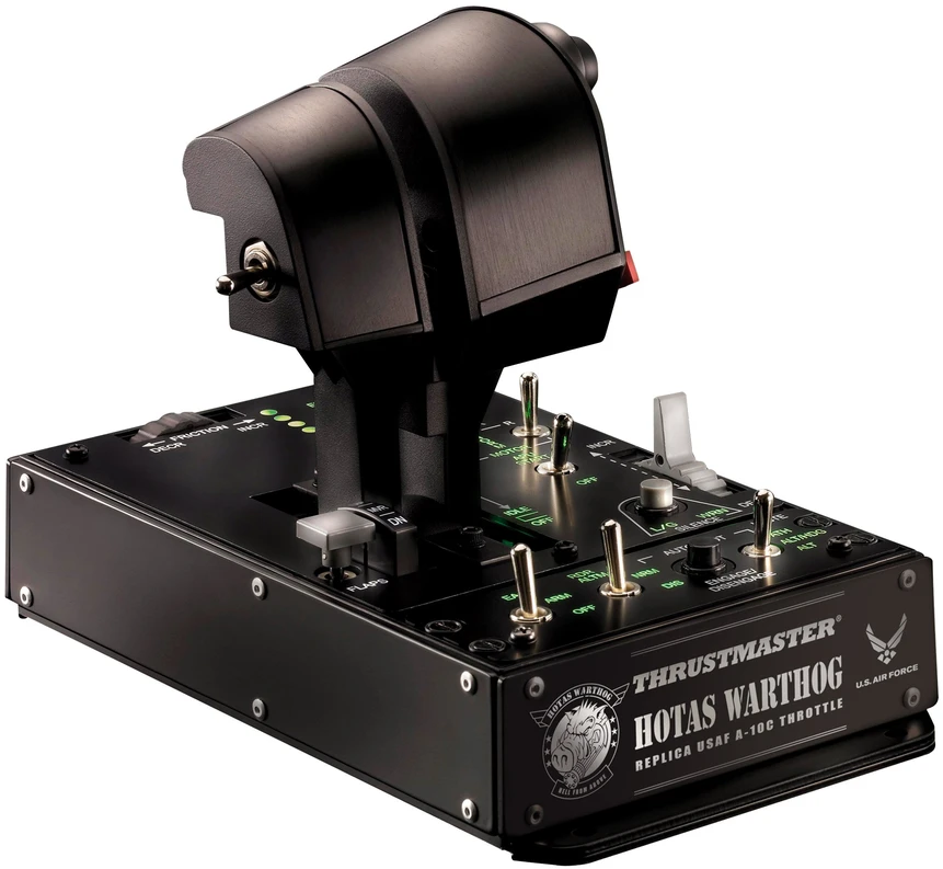 Thrustmaster HOTAS WARTHOG Vairalazdė ir akceleratoriaus valdiklis, Juodas