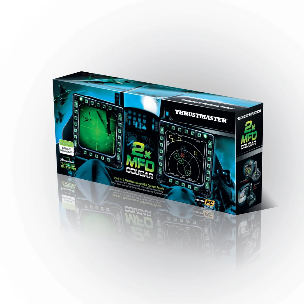 TRM Thrustmaster MFD Cougar Pack Juoda USB Vairalazdė PC