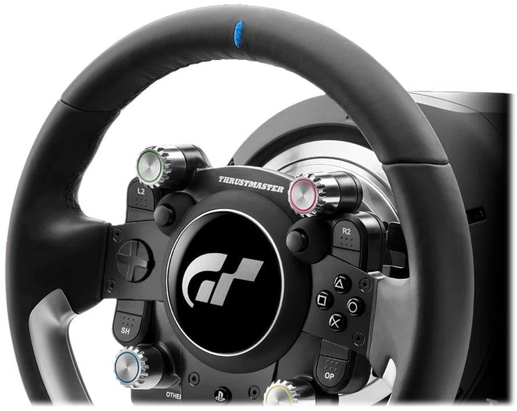 Žaidimų vairas Thrustmaster T−GT II + Baza, Juodos spalvos