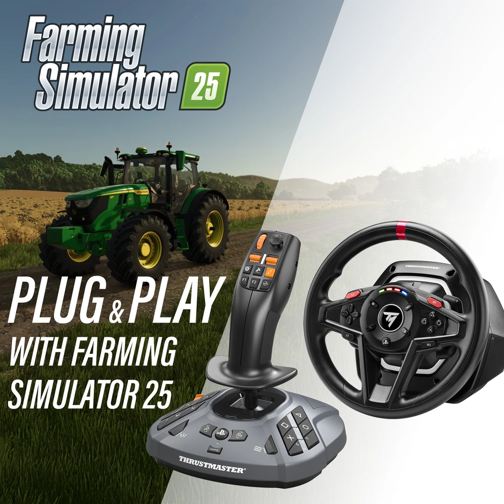 „Thrustmaster T128 SimTask“ ūkininkavimo paketas, vairas, pedalų komplektas ir valdymo svirtelė, PS5/PC (4160937)