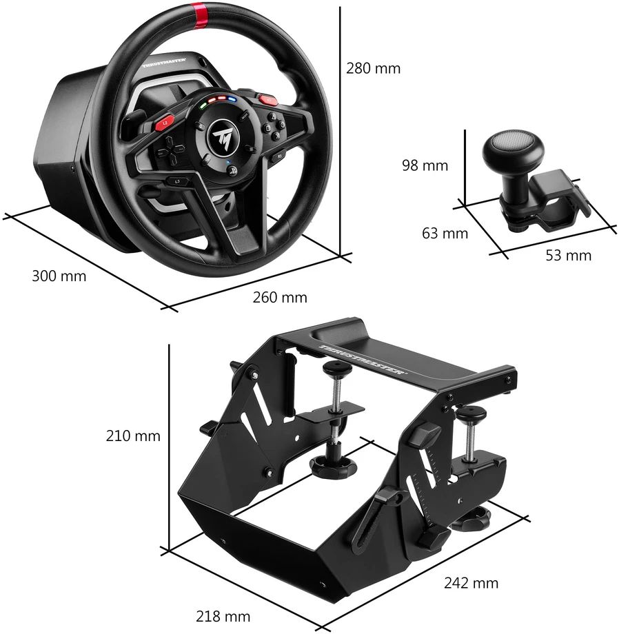 „Thrustmaster T128 SimTask“ ūkininkavimo paketas, vairas, pedalų komplektas ir valdymo svirtelė, PS5/PC (4160937)