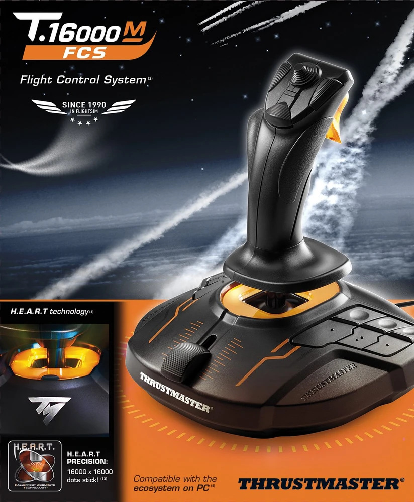 Vairalazdė Thrustmaster T.16000M FCS, juoda