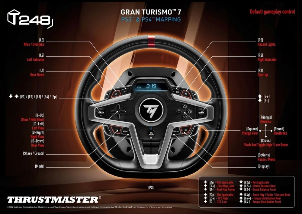 Žaidimų vairas su pedalais Thrustmaster T248 skirtas PS4 / PS5 / PC