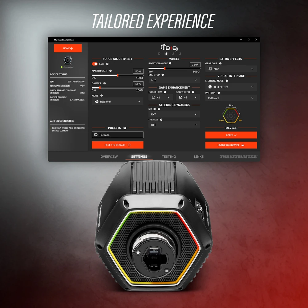 Thrustmaster T818 Servo Base | Juodas Edition