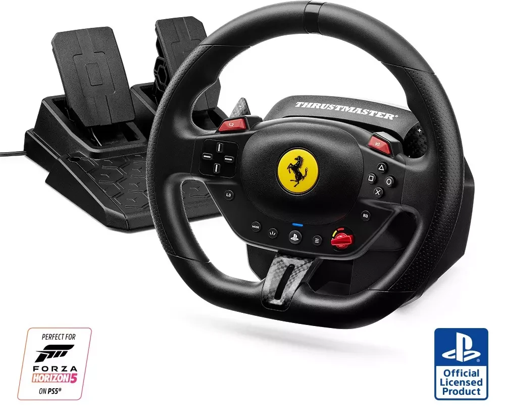 Žaidimų vairo rinkinys Thrustmaster Racing Wheel | T98-P Ferrari 296 GTB (vairo rinkinys + pedalų rinkinys) PS4 / PS5 / PC