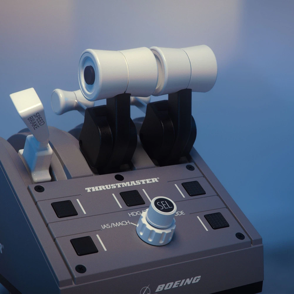 Žaidimų valdiklis Thrustmaster Joystick TCA quandrant boeing/edition, Pilkos spalvos