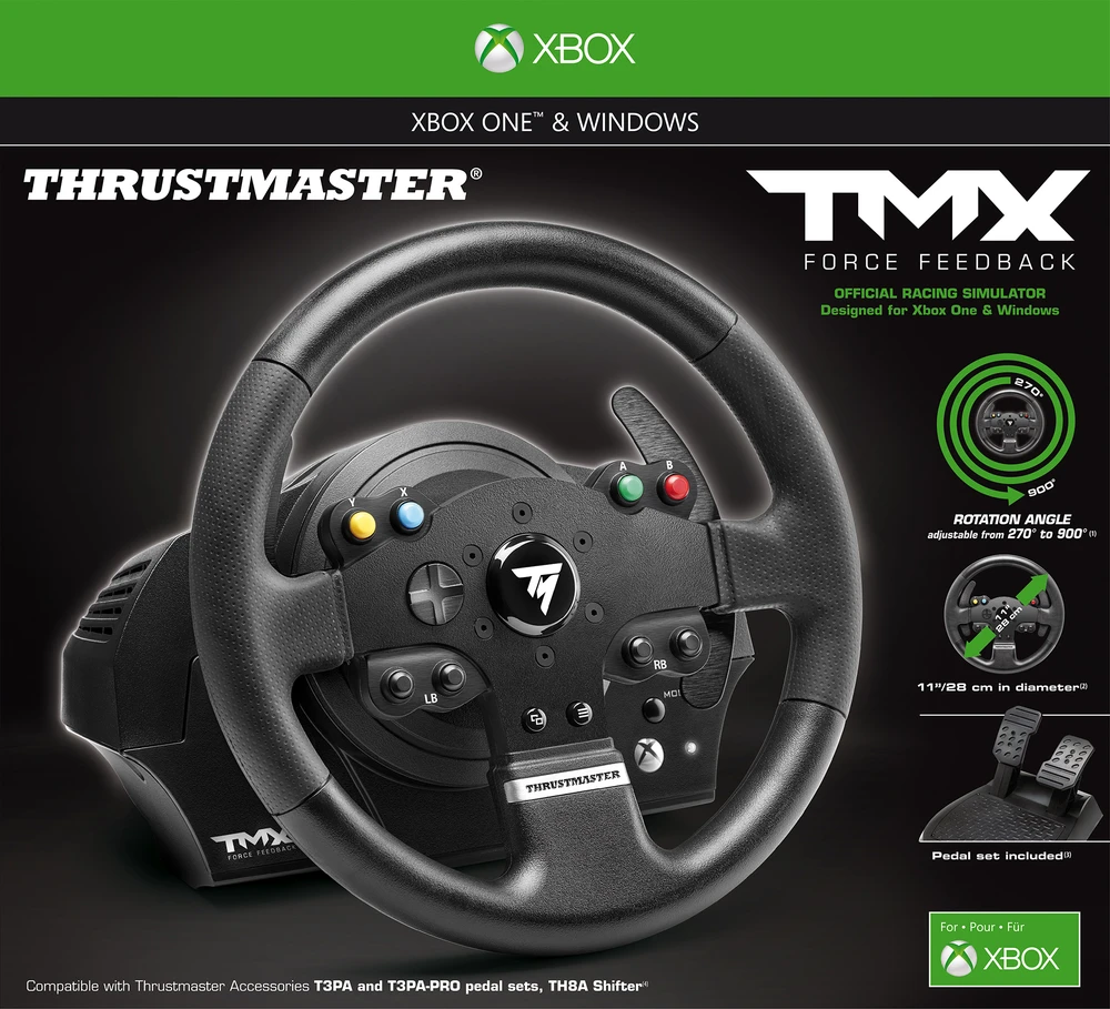 Žaidimų vairas THRUSTMASTER TMX FFB/4460136, Juodos spalvos