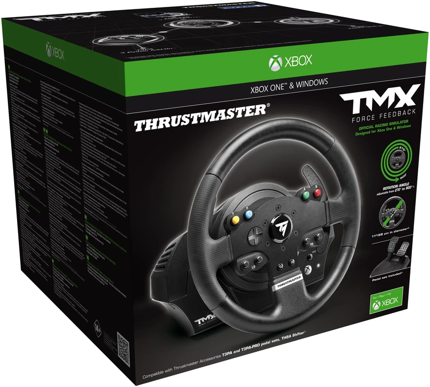 Žaidimų vairas THRUSTMASTER TMX FFB/4460136, Juodos spalvos