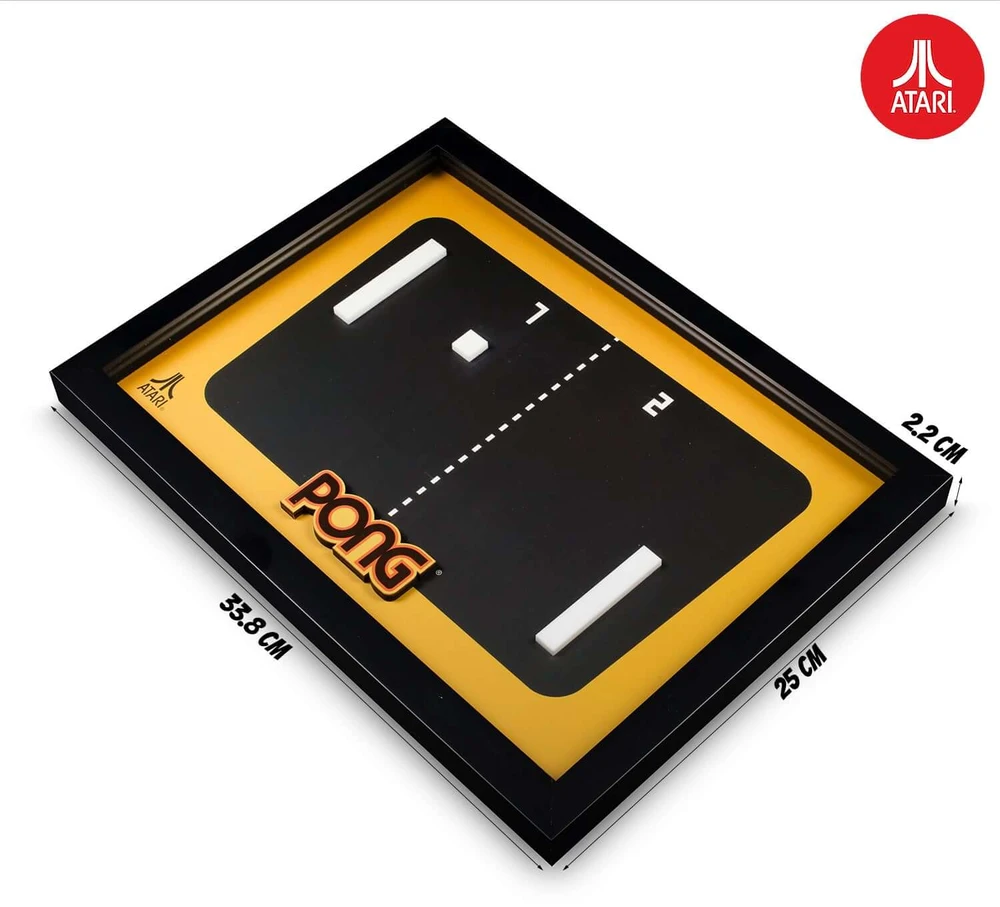 Plakatas Thumbs Up Oficialus „Atari“ 3D sienos menas – „Pong“ kolekcija