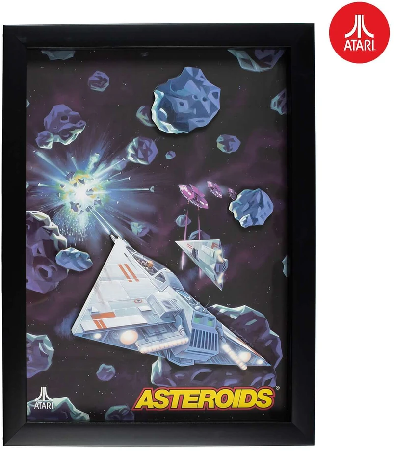 Thumbs Up Oficialus „Atari“ 3D sienos menas – asteroidų kolekcija