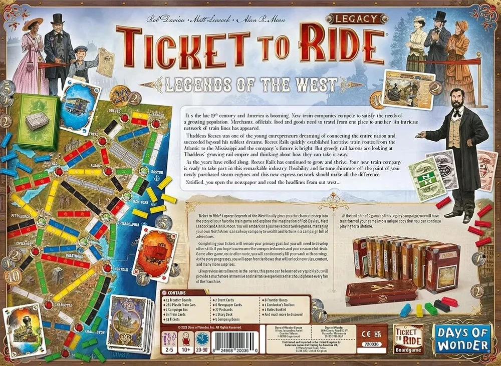 Ticket To Ride Bilietas į kelionę – Palikimas – Vakarų legendos (DOW720036)