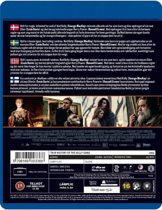 Tikroji Kelly gaujos istorija (Blu Ray)