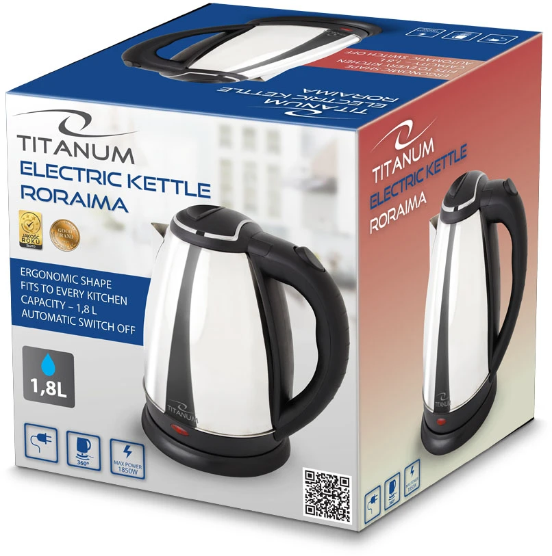 Esperanza Elektrinis Virdulys - Titanium Tkk102S 1.8L 1800W Sidabrinis