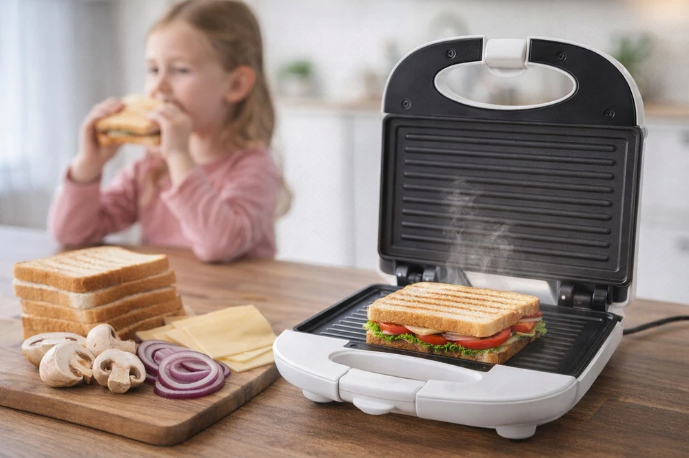Sumuštinių keptuvas Titanum Toaster for sandwiches Esperanza Panini TKT004W (700W, baltos spalvos)