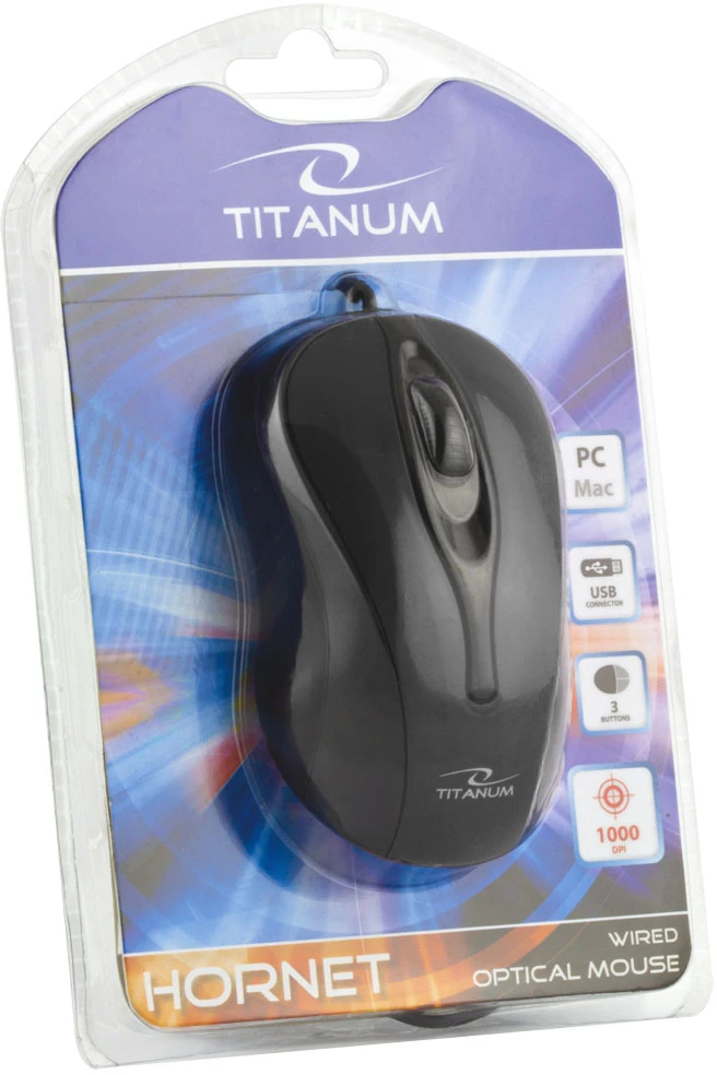 Tm103K Optinė pelė Esperanza Titanium Hornet TM-103K - juoda