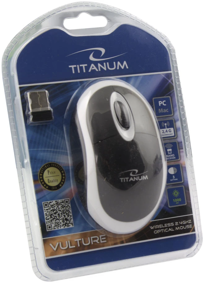 Belaidė optinė pelė Esperanza TITANUM TM116W VULTURE - 3D | 2.4 GHz| 1000 DPI