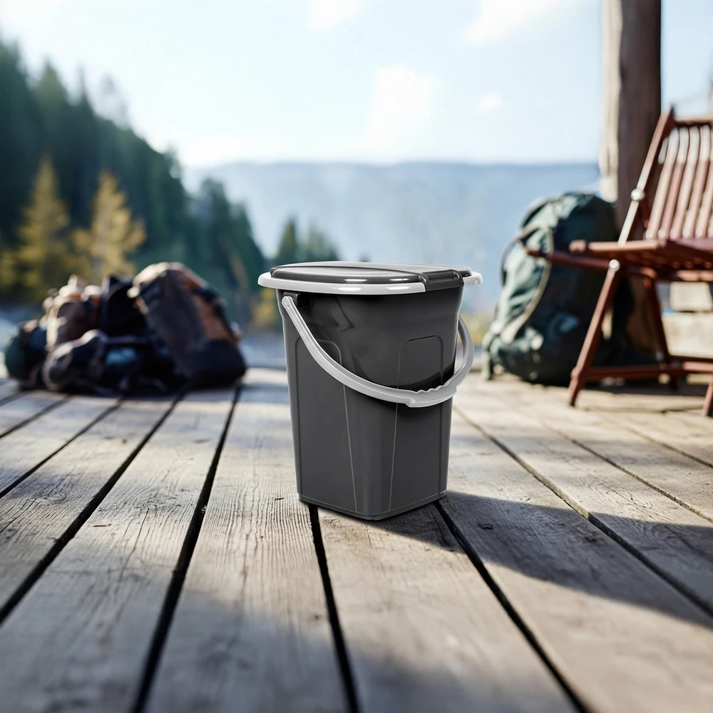 GreenBlue GB320 nešiojamas kempingo tualeto tualeto kibiras, 19 l talpos, su rankena