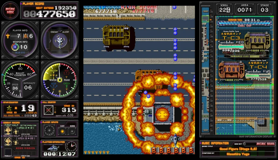„Toaplan Arcade Garage“: „Kyukyoku Tiger-Heli“ (ribotas bėgimas) – „Nintendo Switch“