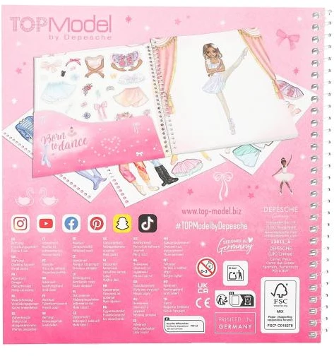 Top Model TOPModel - Aprengk mane lipdukų knygelė BALETAS - (413611)