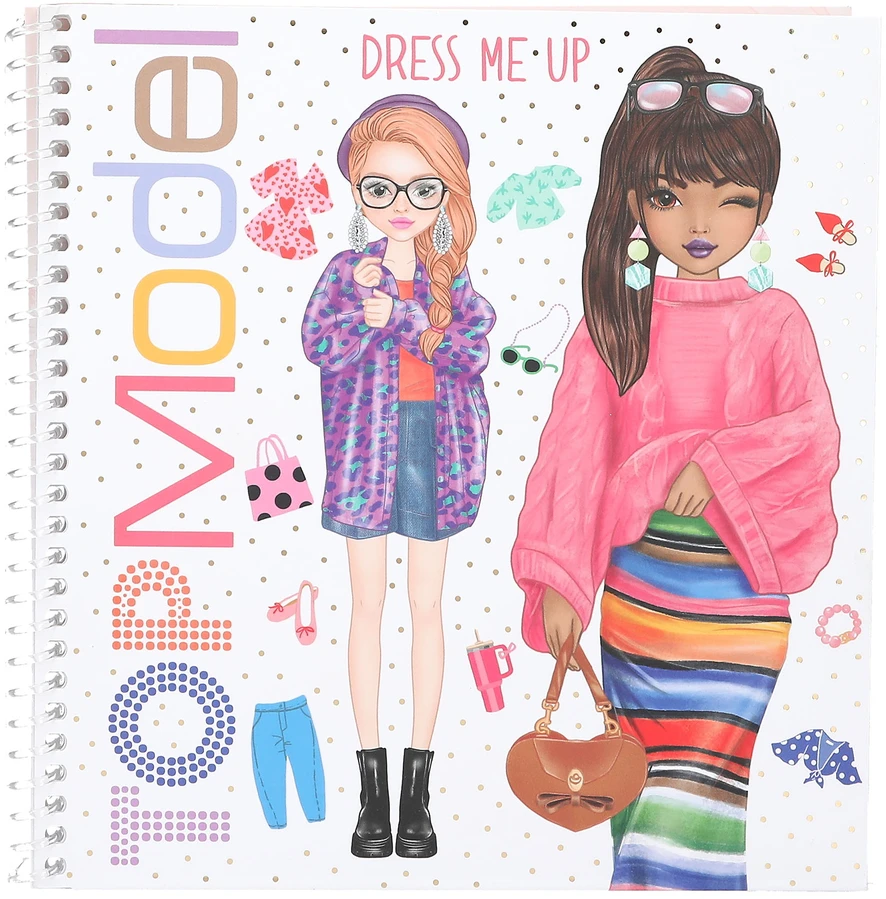 Top Model lipdukų knyga "Dress me up" 2025