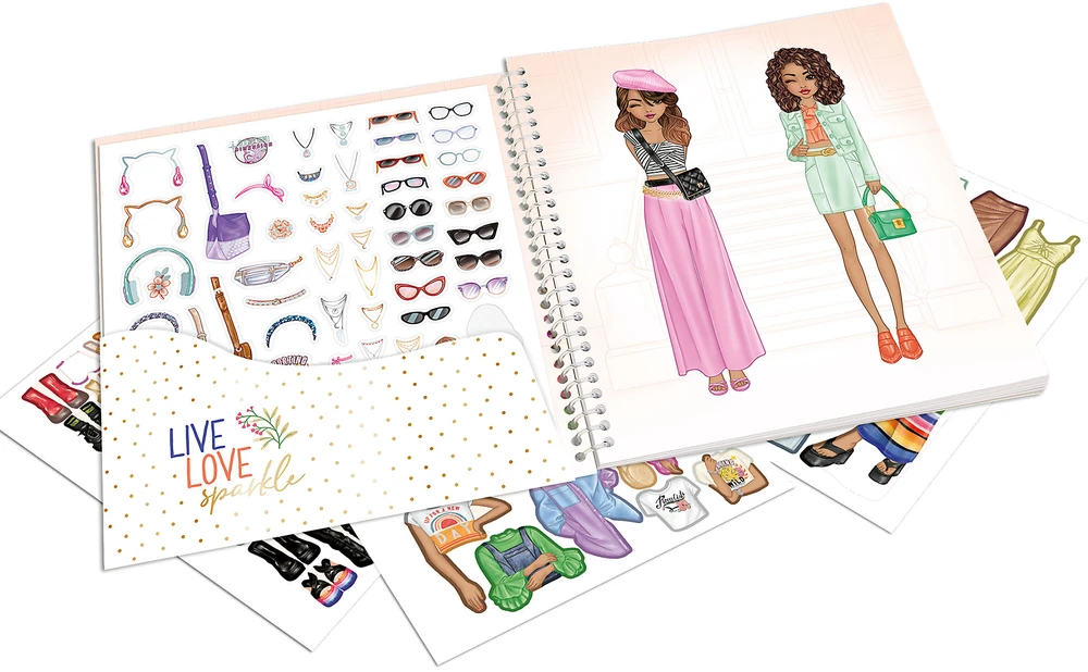 Top Model lipdukų knyga "Dress me up" 2025