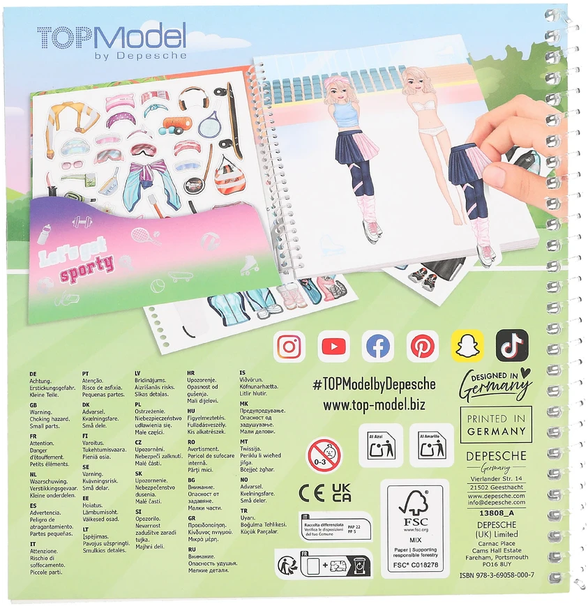Top Model TOPModel - Aprengti mane lipdukų knygelė sportui (413808)