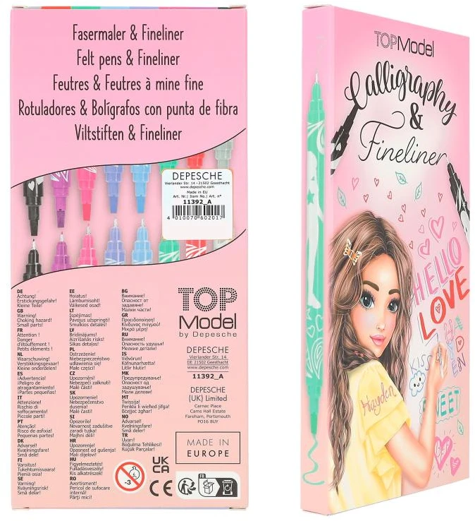 Top Model TOPModel - Kaligrafijos ir flomasterių rinkinys (411392)