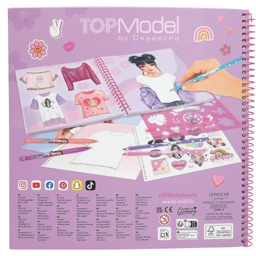 Top Model TOPModel - Marškinėlių dizainerio spalvinimo knygelė (413585)