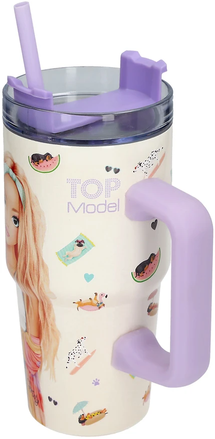 Top Model Topmodel - Puodelis išsinešimui SUNNY DOG - Smėlio spalvos
