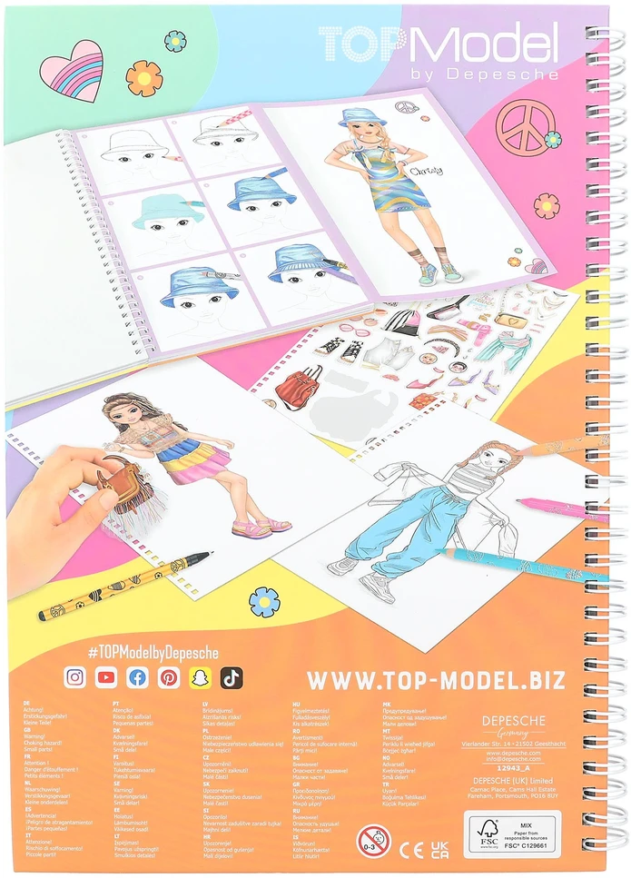 Top Model TOPModel spalvinimo knygelė su rašiklių rinkiniu (0412943)