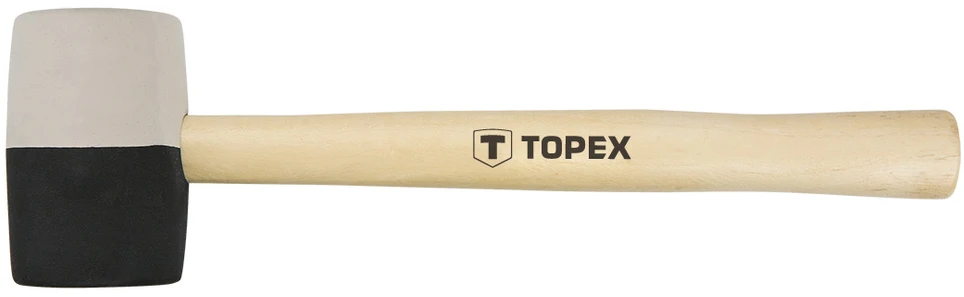 Guminis plaktukas TOPEX 02A354 (450g, 58mm, juoda/balta)