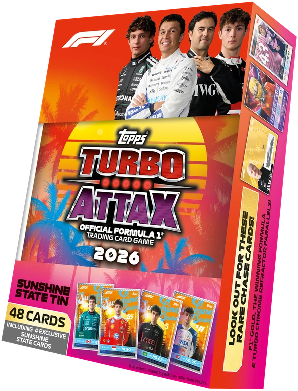 Topps - „Formula 1 Turbo Attax Mega Tin“ asortimentas (F1TA26-05)
