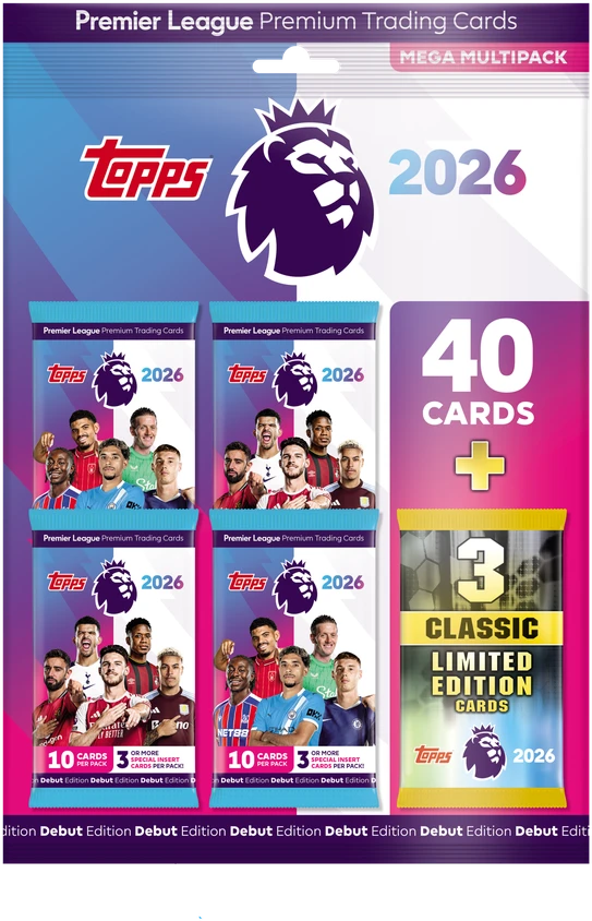 Multipack TOPPS Premier lygos MEGA kelių pakuočių rinkinys PL25-MMP1011