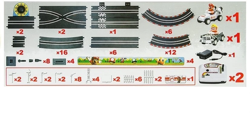 Lean Toys Lenktynių trasa su dviem automobiliais - 452 cm