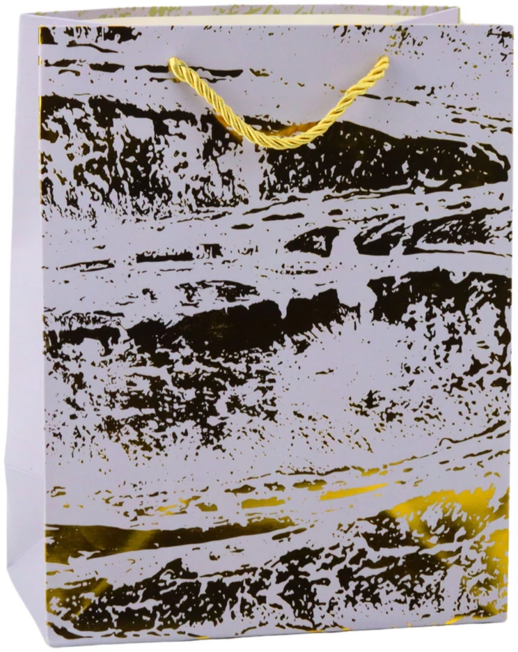 Torba Krepšys Elegantiškas dovanų maišelis su auksinėmis dekoracijomis 23 x 18 x 10 cm