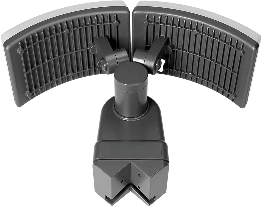 Orno TOS DUO LED 2x20W dvigubas sodo prožektorius su PIR, 2x1600lm, IP65, 4000K, PC, pilkas