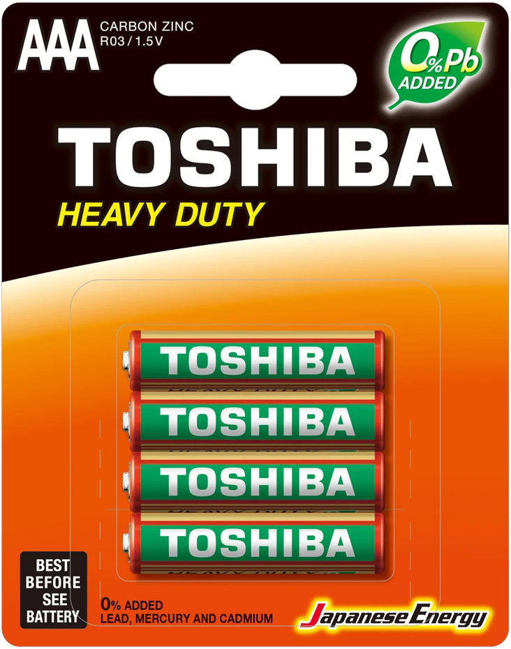 Toshiba Bateria r03 blister 4vnt. ; zn-c