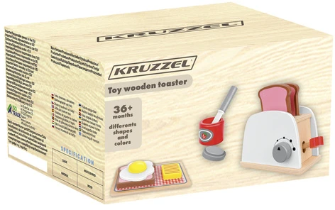 Kruzzel Medinis žaislinis skrudintuvas