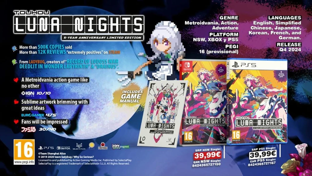 Touhou „Luna Nights“ – „Nintendo Switch“