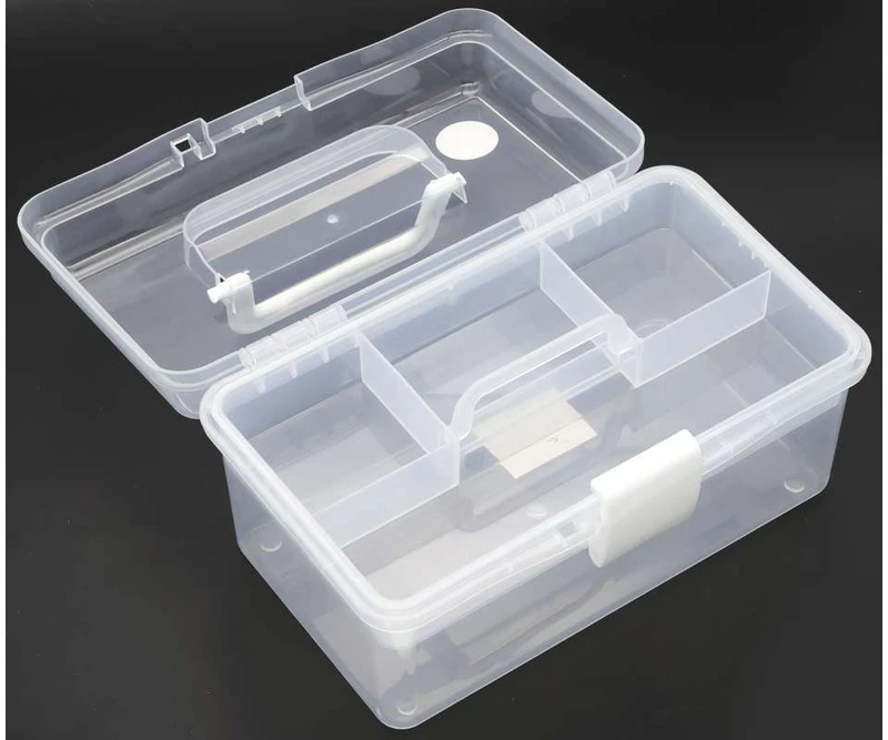 TOYMAX - Dėžė daiktams su įdėklu, 25,5 x 13,5 x 14,5 cm, skaidri (714223)