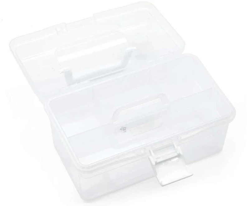 TOYMAX - Dėžė daiktams su įdėklu, 25,5 x 13,5 x 14,5 cm, skaidri (714223)