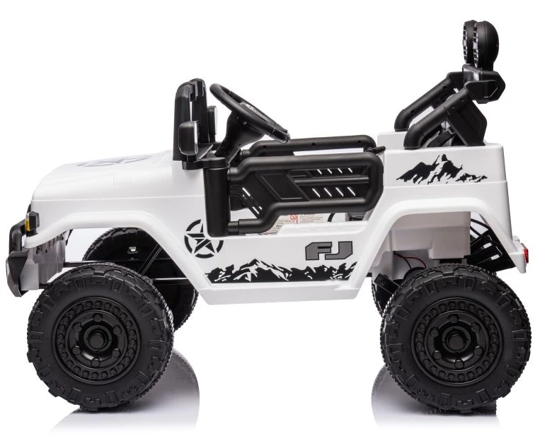 Lean Cars Akumuliatorinis automobilis vaikams Toyota FJ 4x4, baltos spalvos