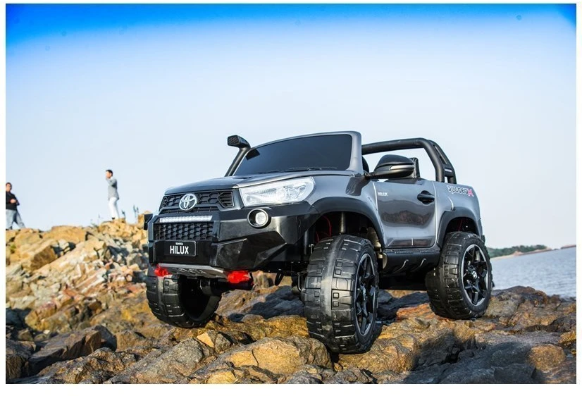 Lean Cars Elektromobilis vaikams Toyota Hilux, juodas lakuotas