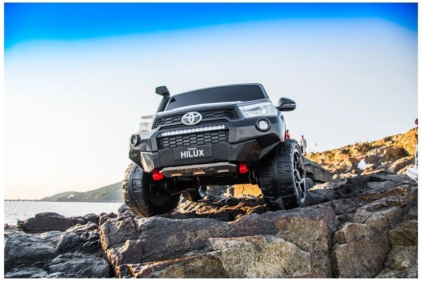 Lean Cars Elektromobilis vaikams Toyota Hilux, juodas lakuotas