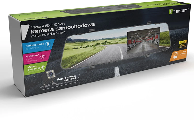 TRACER 4.5D FHD VELA G jutiklis. Parkavimo režimo automobilio kamera