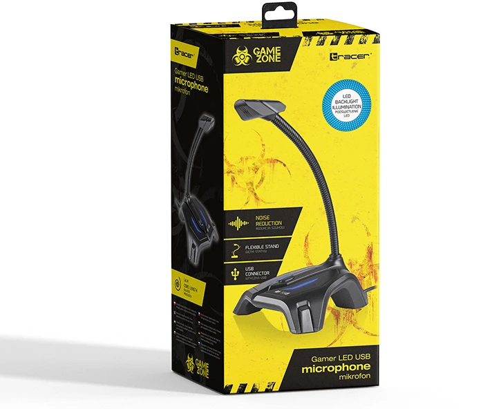 TRACER gamezone gamer LED USB mikrofonas