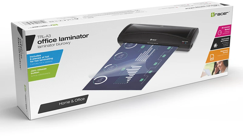 Laminavimo įrenginys Tracer TRL-A3, Juodos spalvos